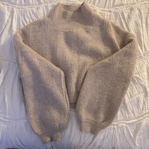 Cropped tan/cream sweater